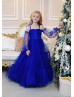 Royal Blue Tulle Flower Girl Dress Holiday Dress